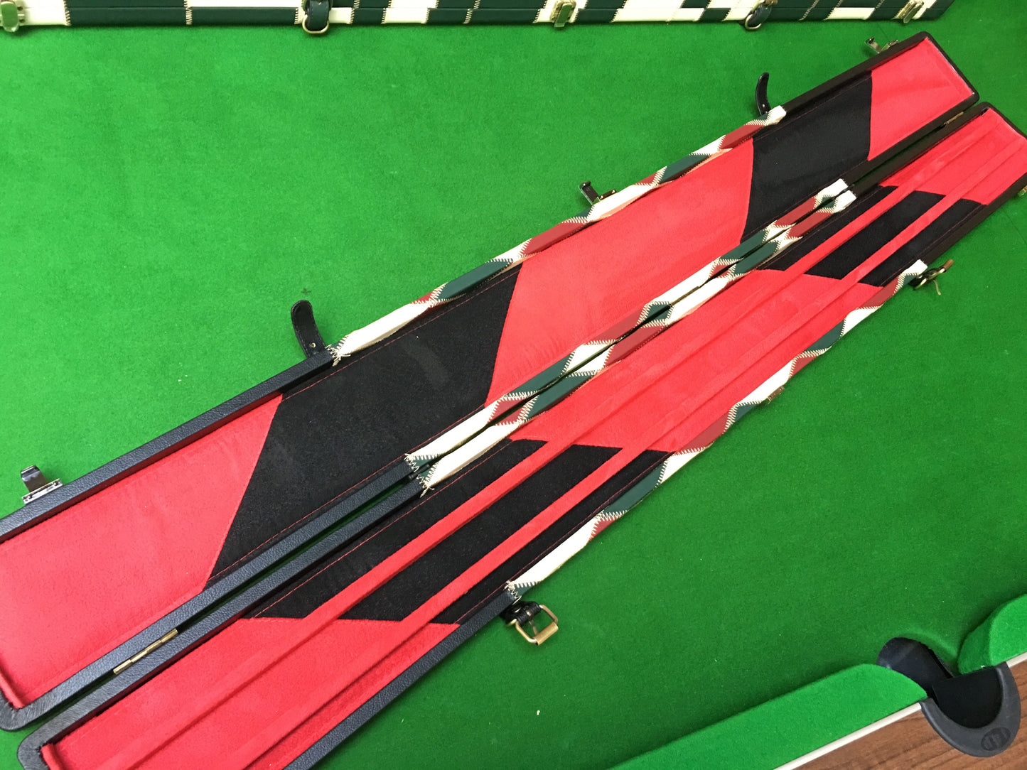 NEW HIGH QUALITY 3/4 SNOOKER CUE CASE EXTRA WIDE H6609-4