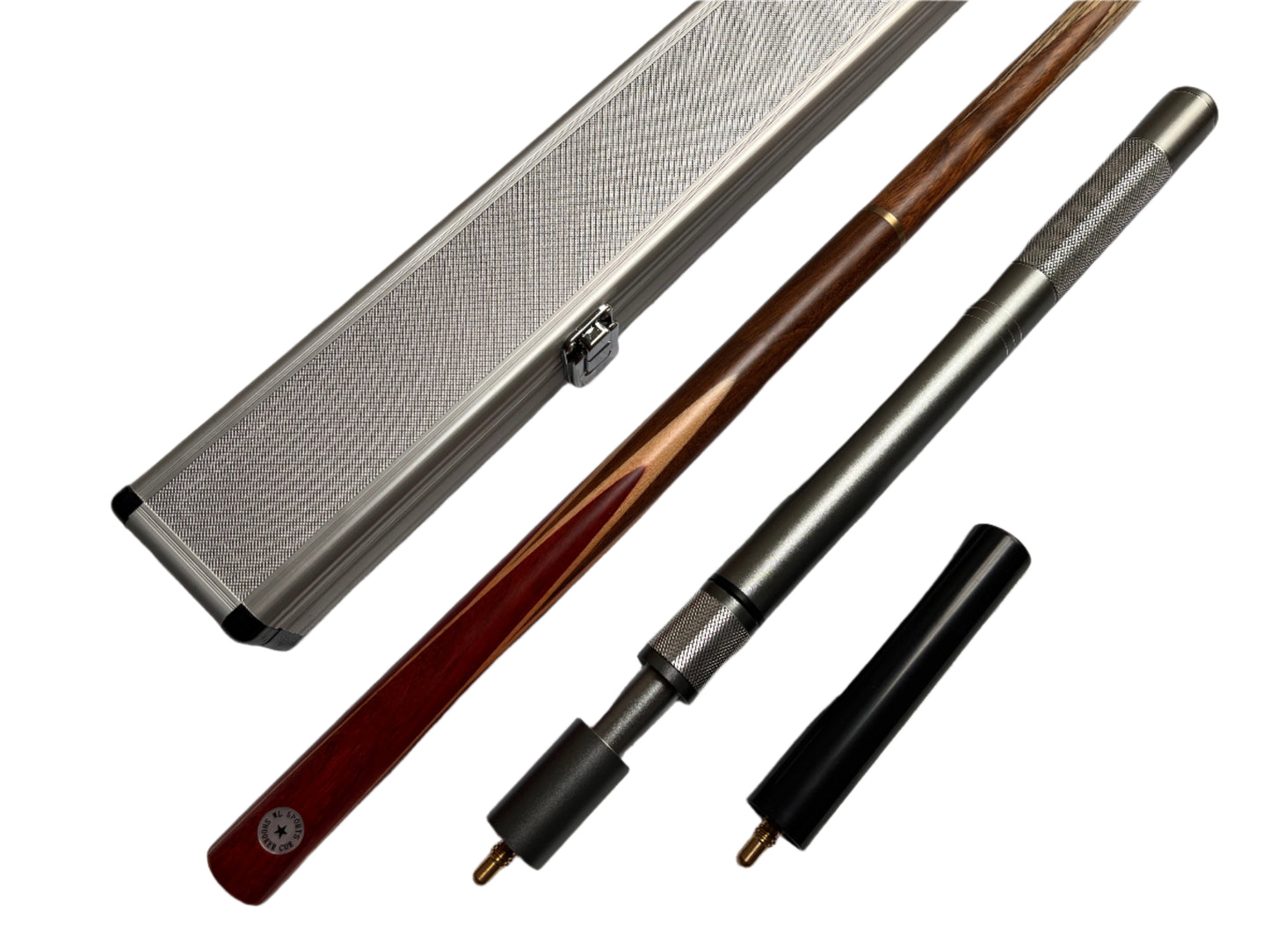 Star handmade 3/4 snooker cue set with case & extensions