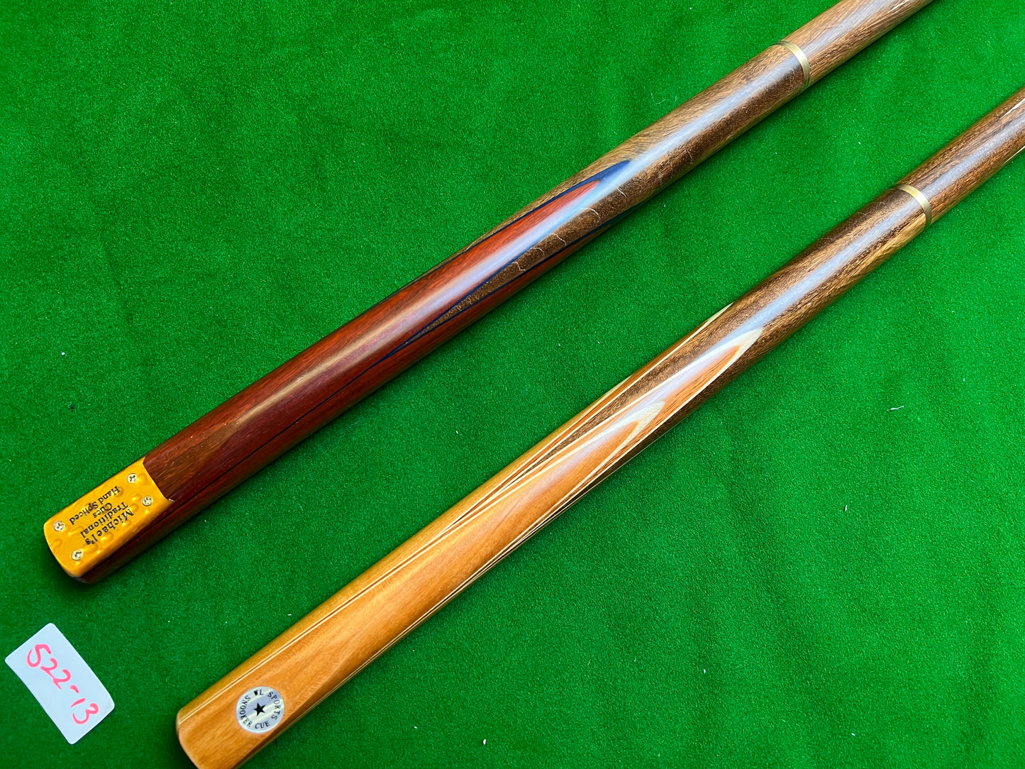 2x Pre Owned 3/4 Snooker Cues