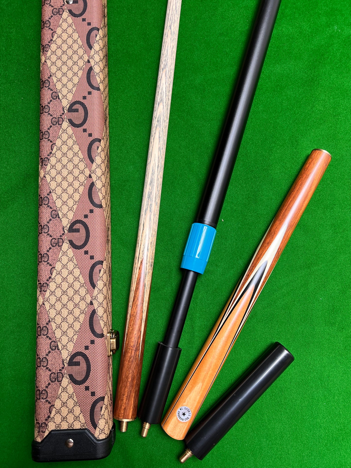 Star handmade 3/4 snooker cue set with case & extensions wd20