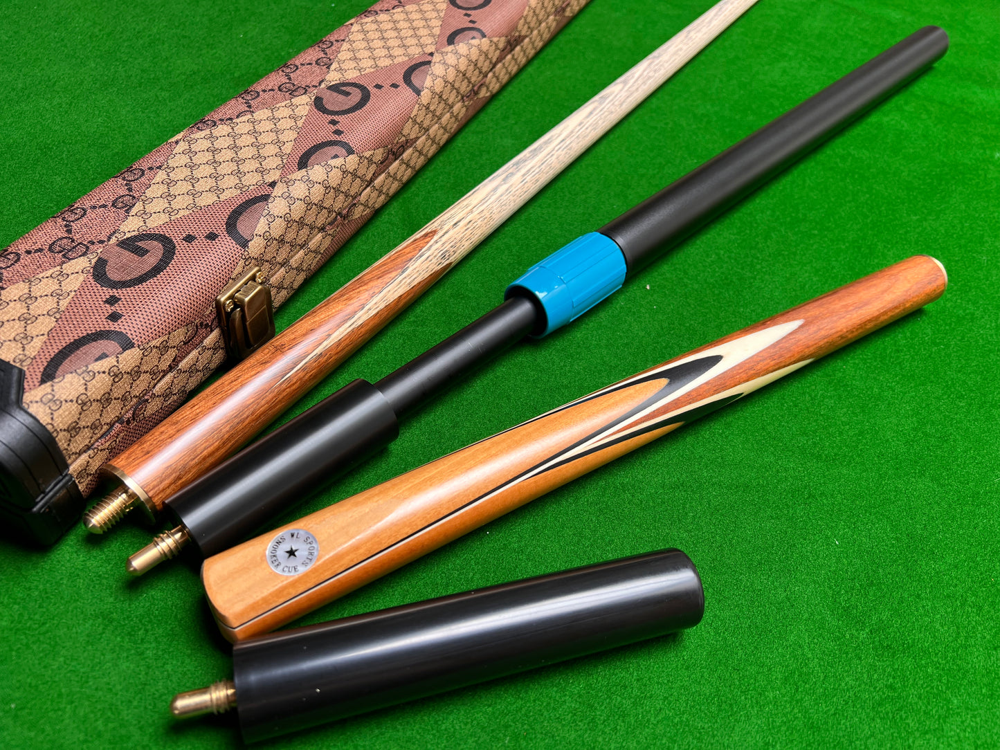 Star handmade 3/4 snooker cue set with case & extensions wd20