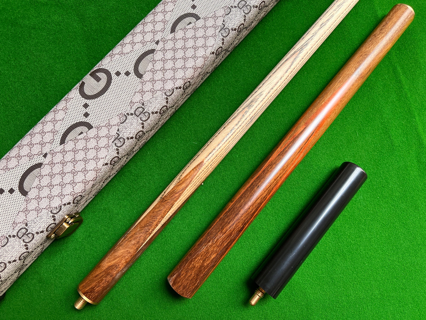 Handmade 3/4 English Pool Cue Value Set With Case