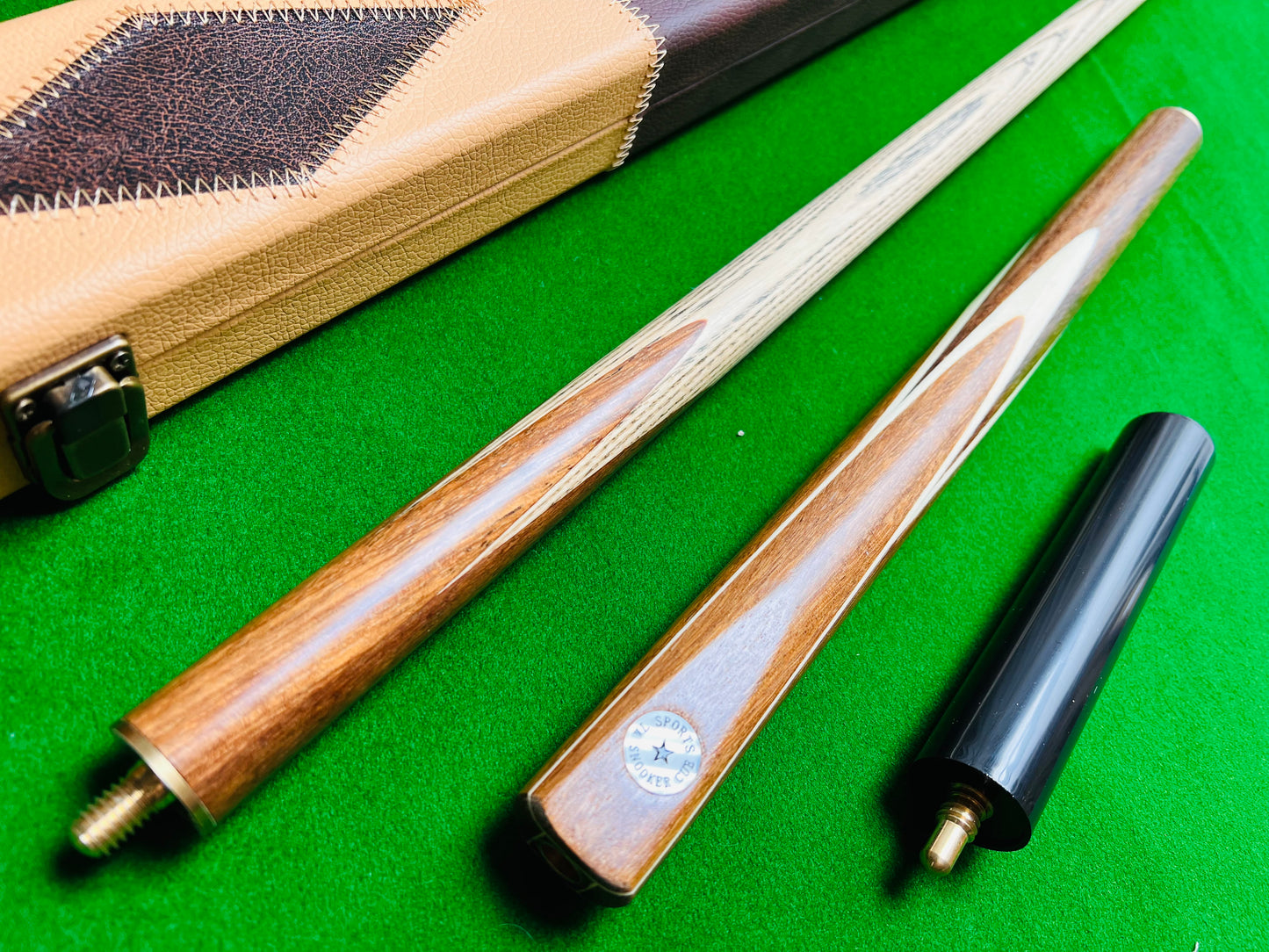 Handmade 3/4 English Pool Cue Value Set With Case