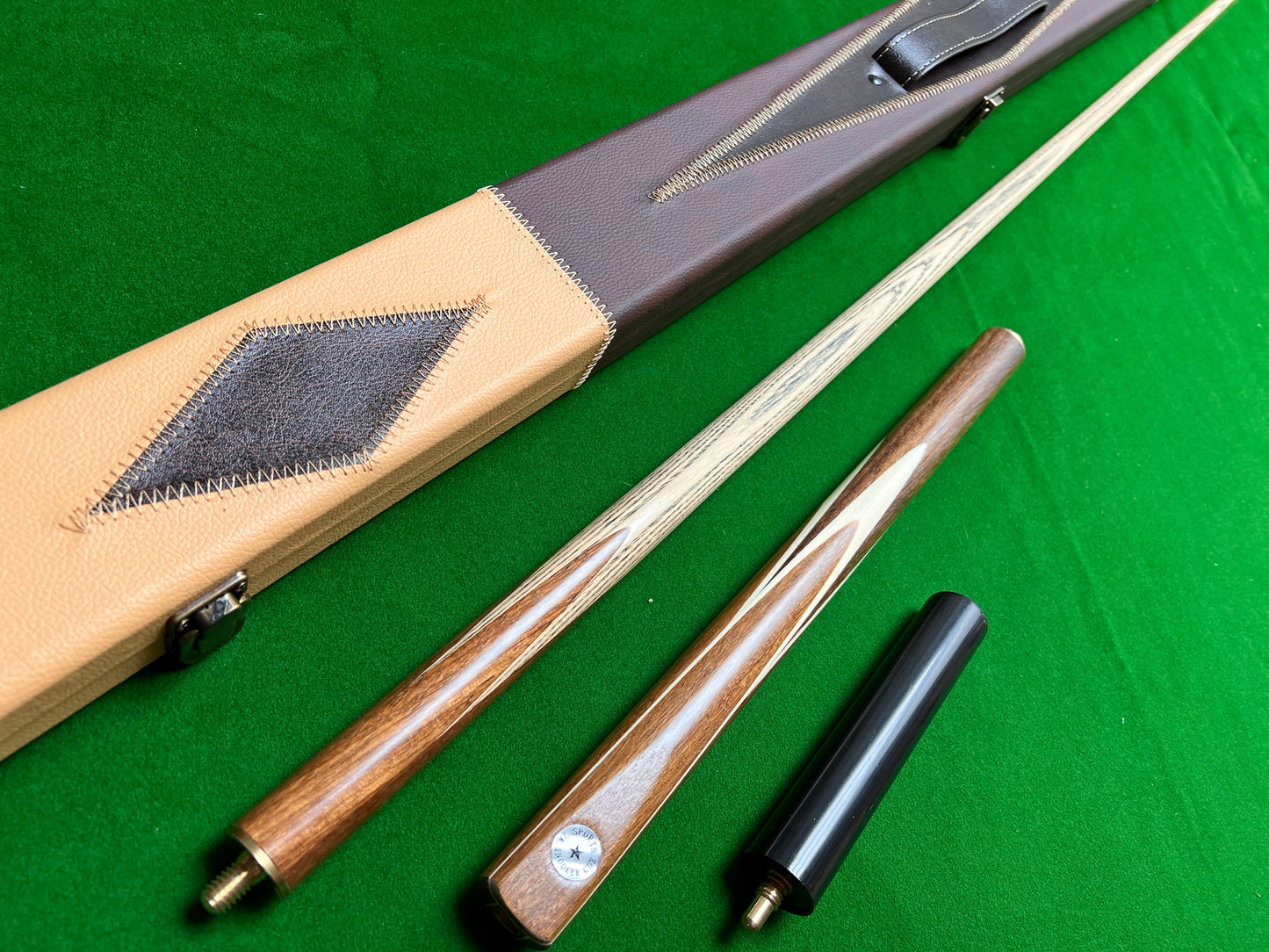 Handmade 3/4 English Pool Cue Value Set With Case