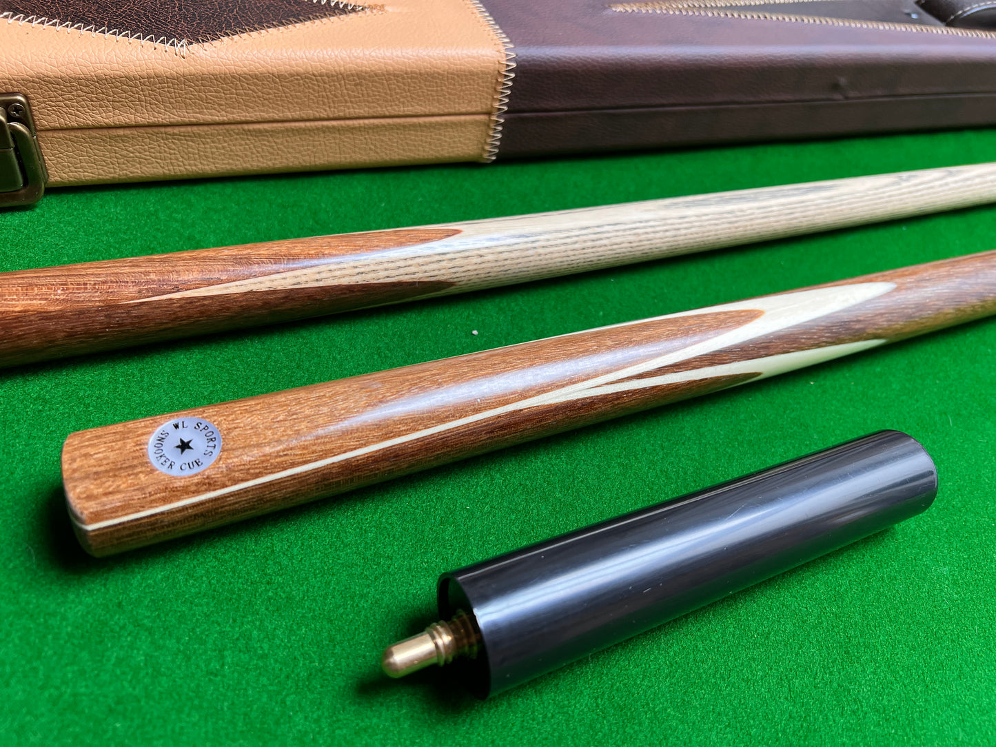Handmade 3/4 English Pool Cue Value Set With Case