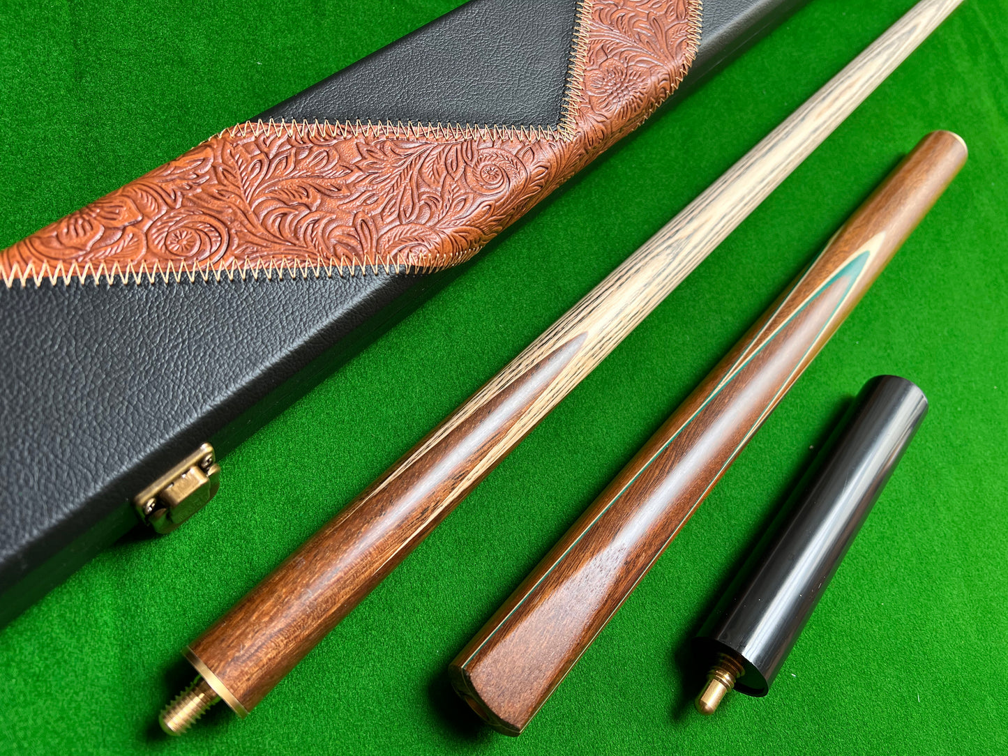 Handmade 3/4 English Pool Cue Value Set With Case
