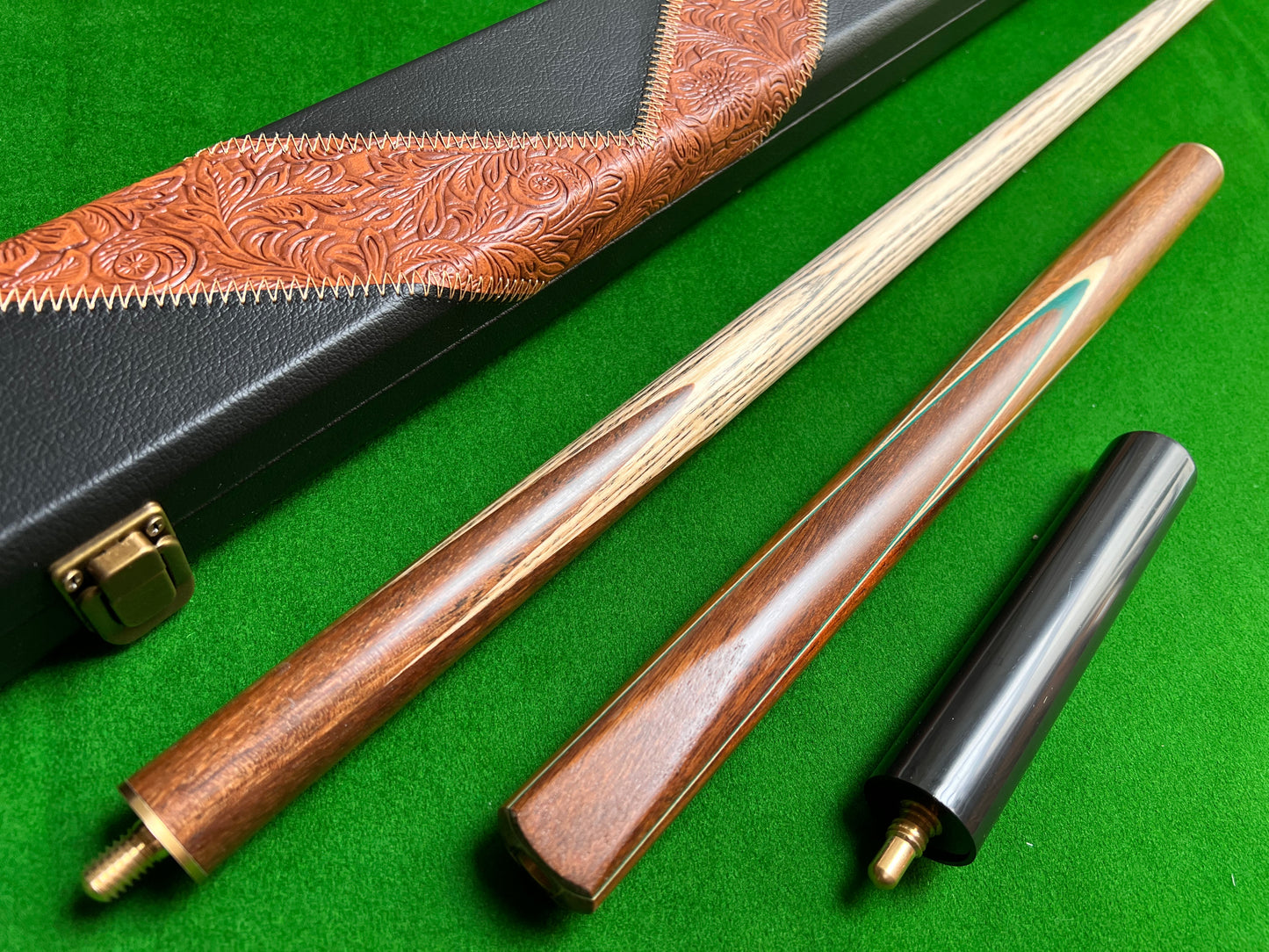 Handmade 3/4 English Pool Cue Value Set With Case