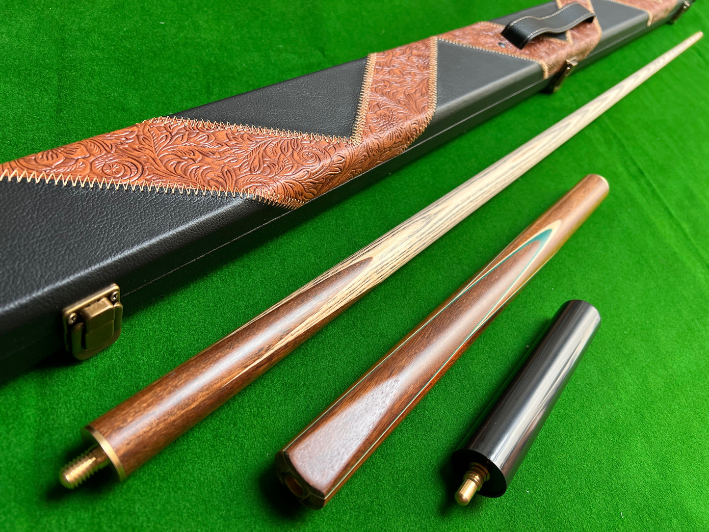Handmade 3/4 English Pool Cue Value Set With Case