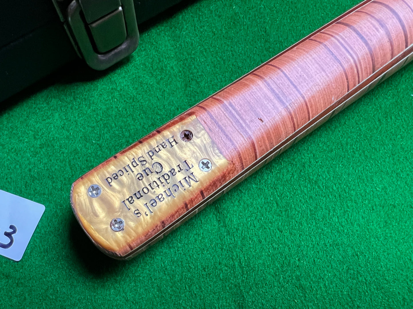 Pre Owned 1 Piece Maple Handmade snooker cue set