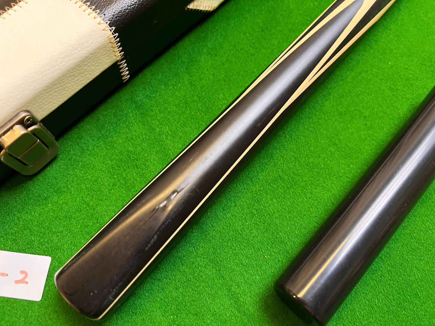 Pre Owned 1 Piece Ebony Handmade snooker cue set