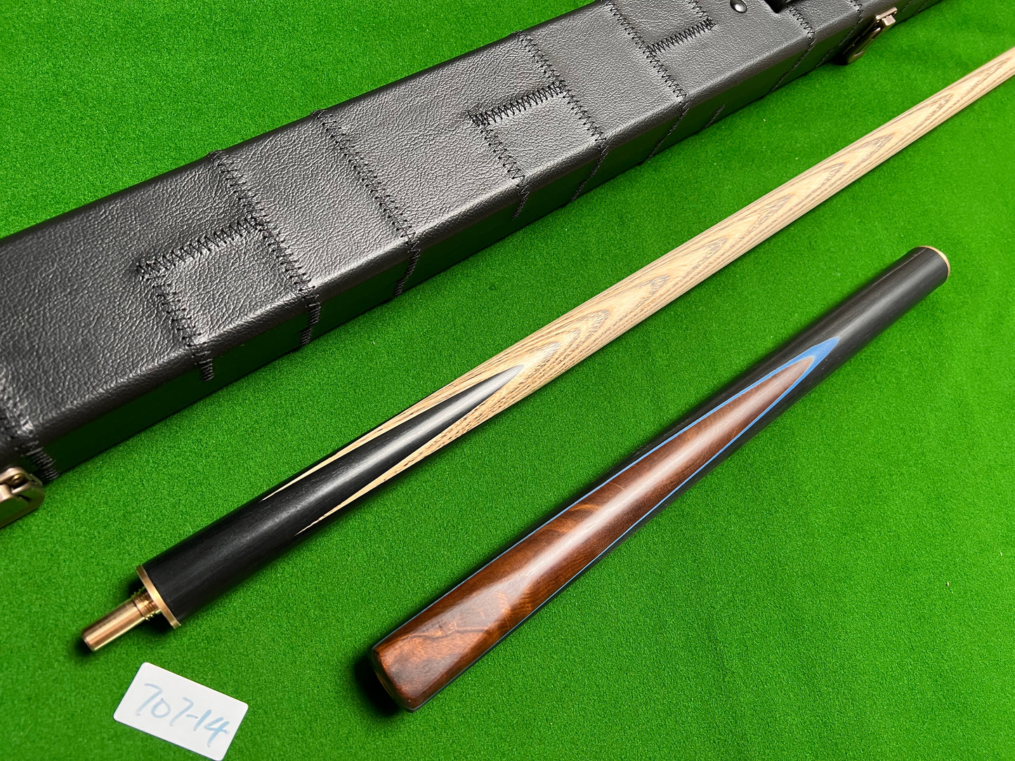 Pre Owned 3/4 Jointed Ebony Handmade snooker cue set