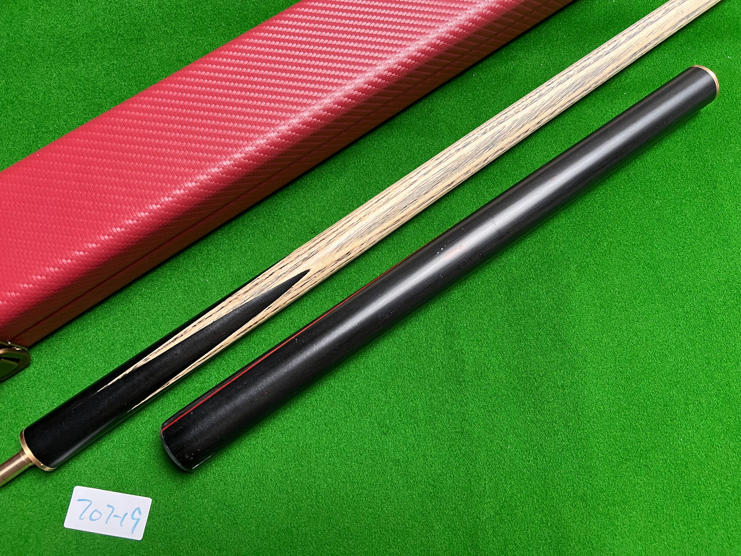 Pre Owned 3/4 Jointed Ebony Handmade snooker / English pool cue set 8.5mm tip