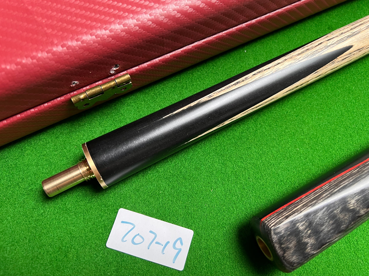 Pre Owned 3/4 Jointed Ebony Handmade snooker / English pool cue set 8.5mm tip