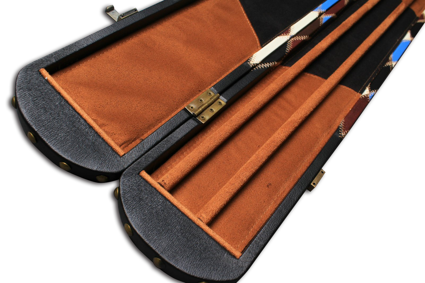 ONE PIECE WIDE BILLIARDS POOL SNOOKER CUE CASE GORGEOUS LOOK WITH 3 SLOTS J6107-11