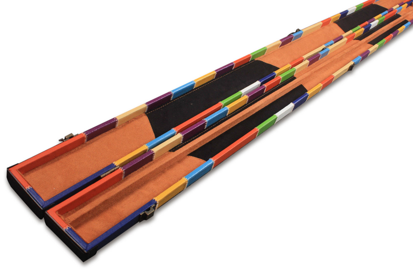 ONE PIECE PATCHWORK SNOOKER CUE CASE WITH 2 SLOTS G6596