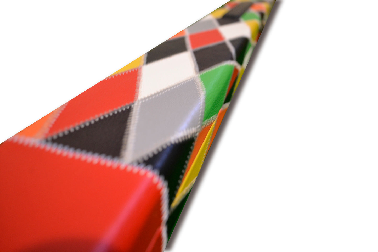 3/4 HARLEQUIN HANDMADE HARD DIAMOND CUE CASE MULTI COLOURED - SNOOKER OR POOL CUES E6121