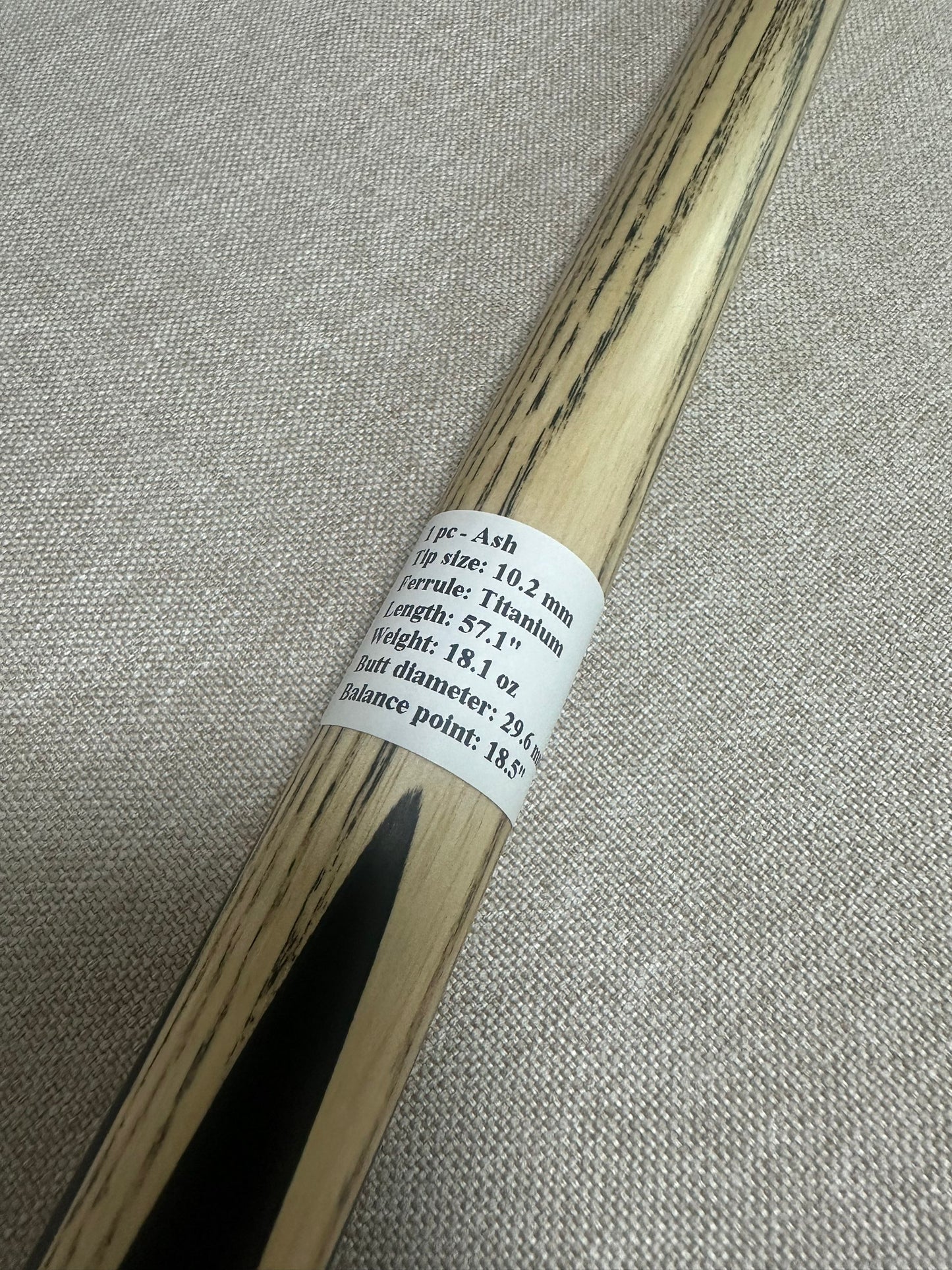 Handmade Pro One Piece Black Ebony Cue 10.2mm Tip