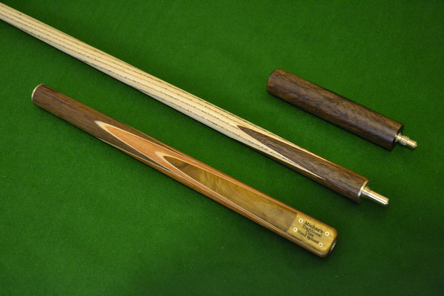 MICHAEL'S HANDMADE ASH SNOOKER CUE 3/4 JOINTED WD15