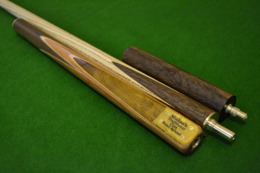 MICHAEL'S HANDMADE ASH SNOOKER CUE 3/4 JOINTED WD15