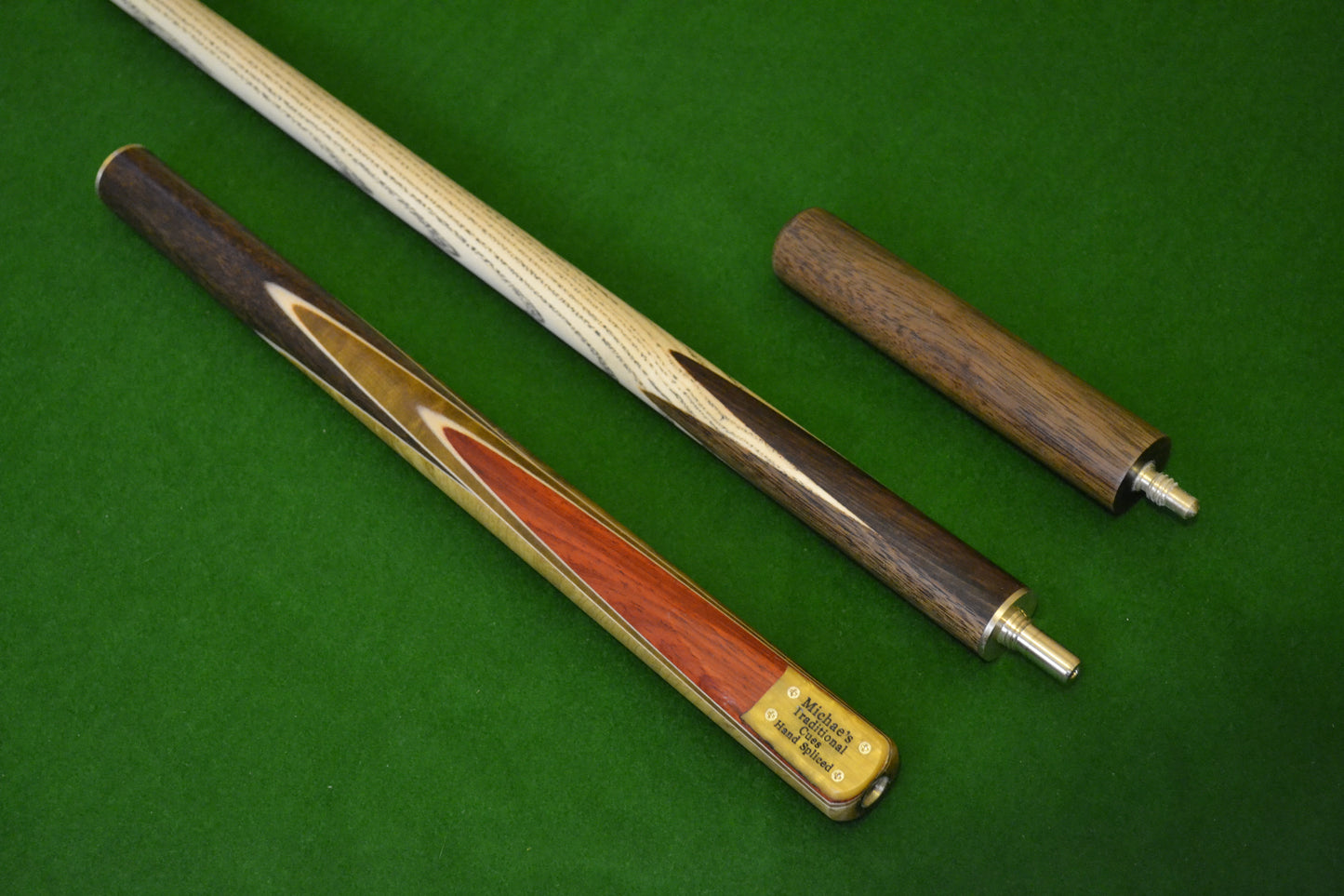 MICHAEL'S HANDMADE ASH SNOOKER CUE 3/4 JOINTED WD12