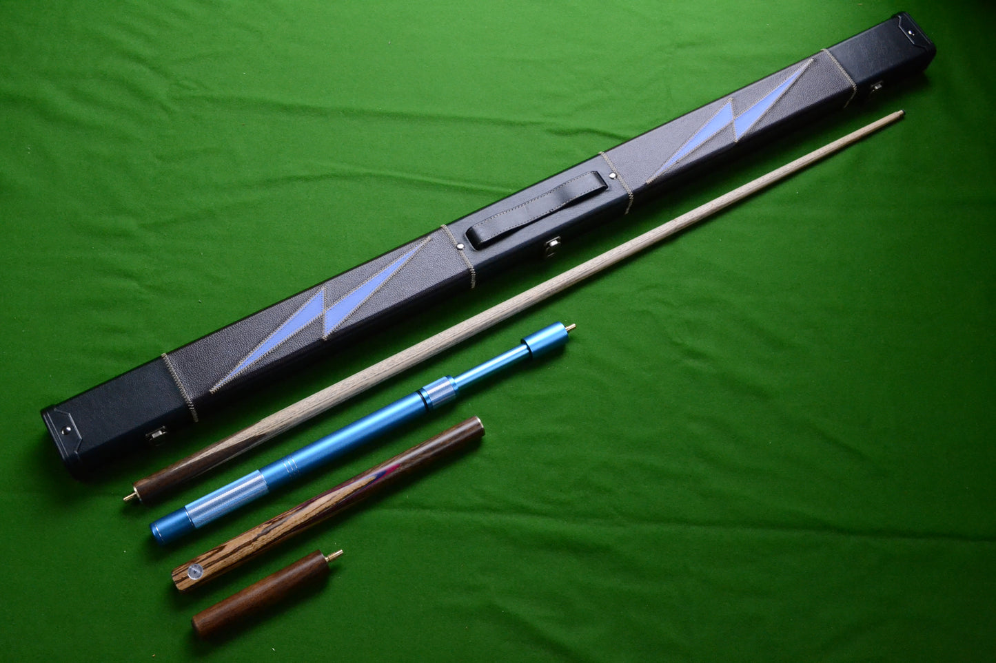 Star handmade 3/4 snooker cue set with case & extensions wd21