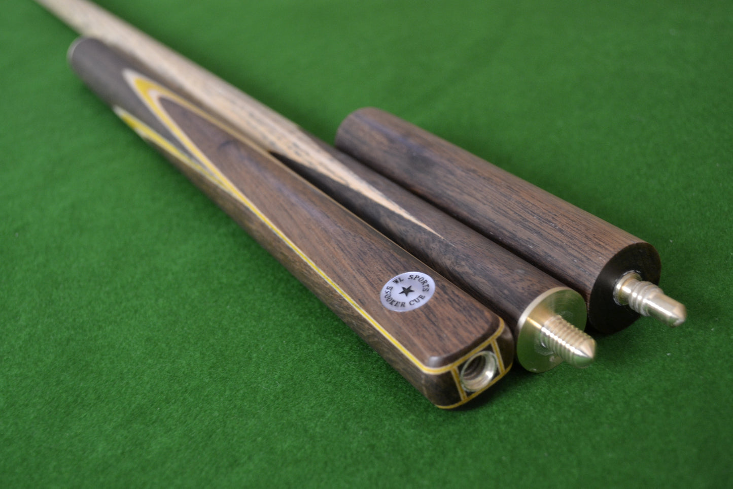 W&L SPORTS STAR 3/4 HAND SPLICED ROSEWOOD ASH SNOOKER CUE JXE5