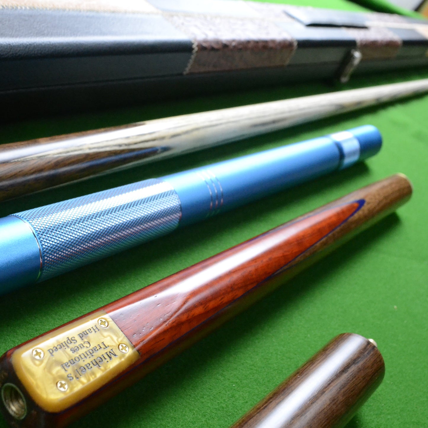 MICHAEL'S HANDMADE ASH SNOOKER CUE 3/4 JOINTED WD11 FULL SET