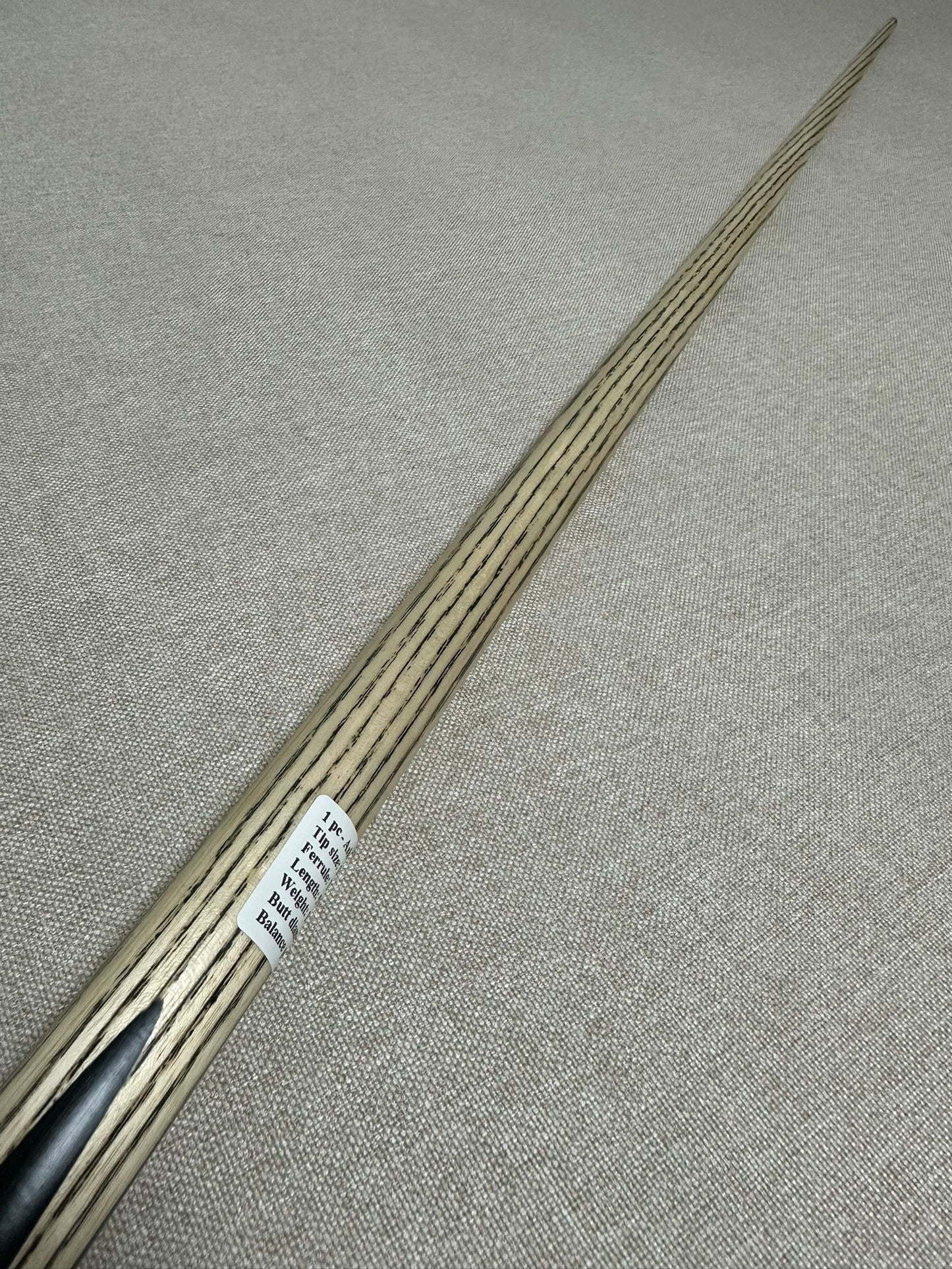 Handmade Pro One Piece Black Ebony Cue 10.1 mm Tip