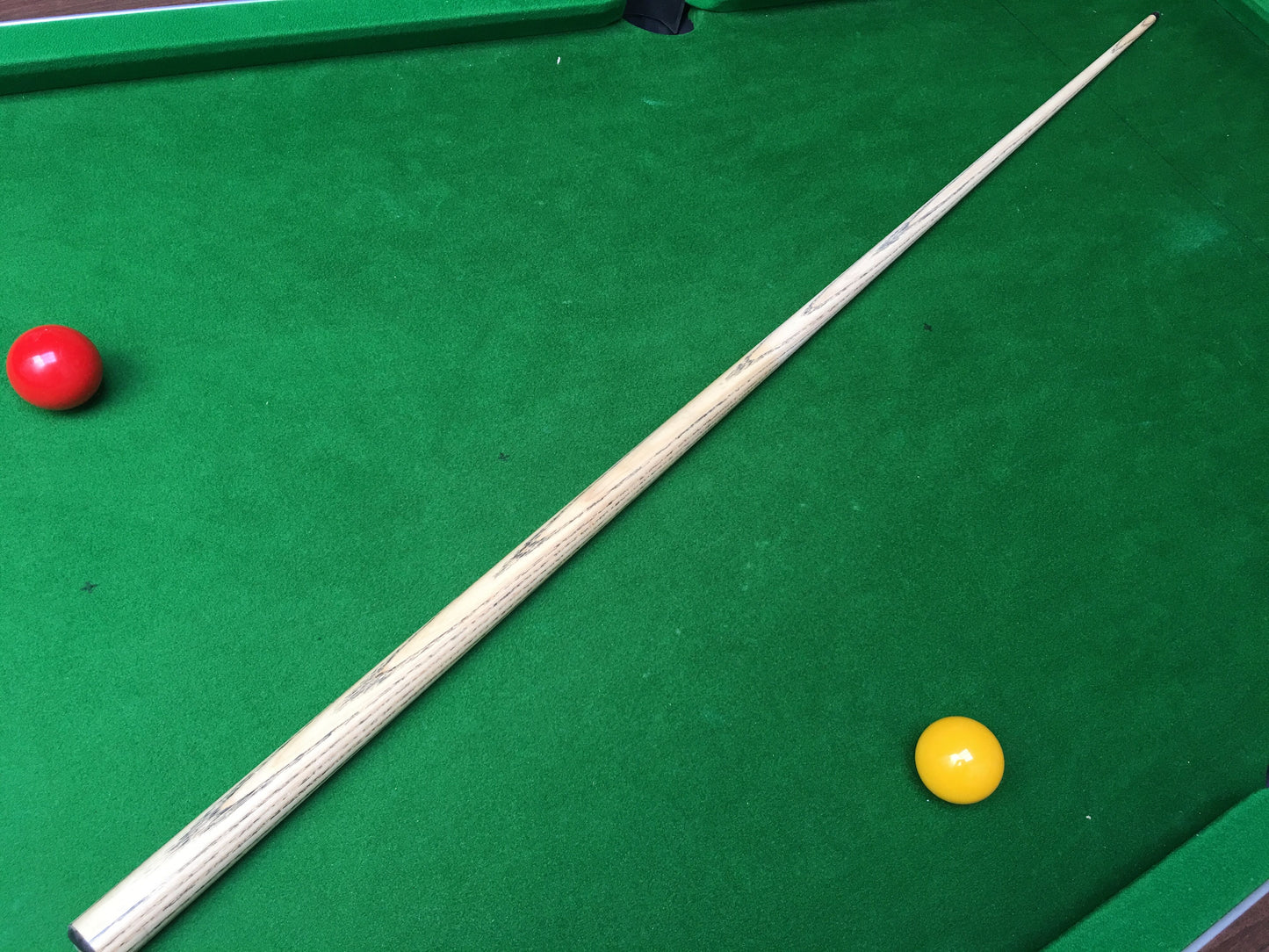 Handmade Ebony English Pool 1 Piece Ash Break Cue - 11mm Tip