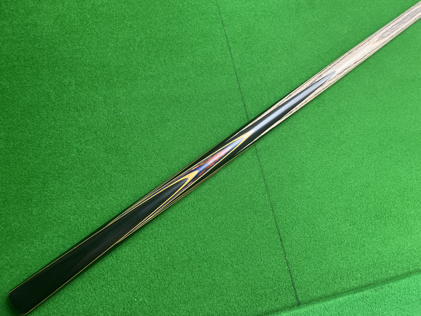 ONE PIECE 1 PC ASH SHAFT BLACK EBONY HANDMADE SNOOKER CUE WDF
