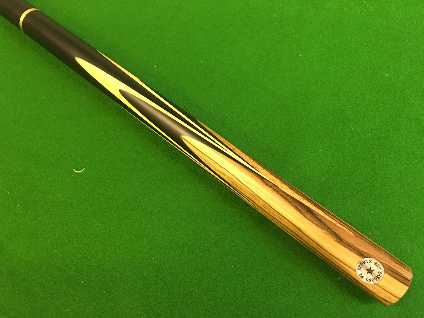 W&L SPORTS STAR 3/4 HAND SPLICED BLACK AFRICAN EBONY ASH SNOOKER CUE WD25