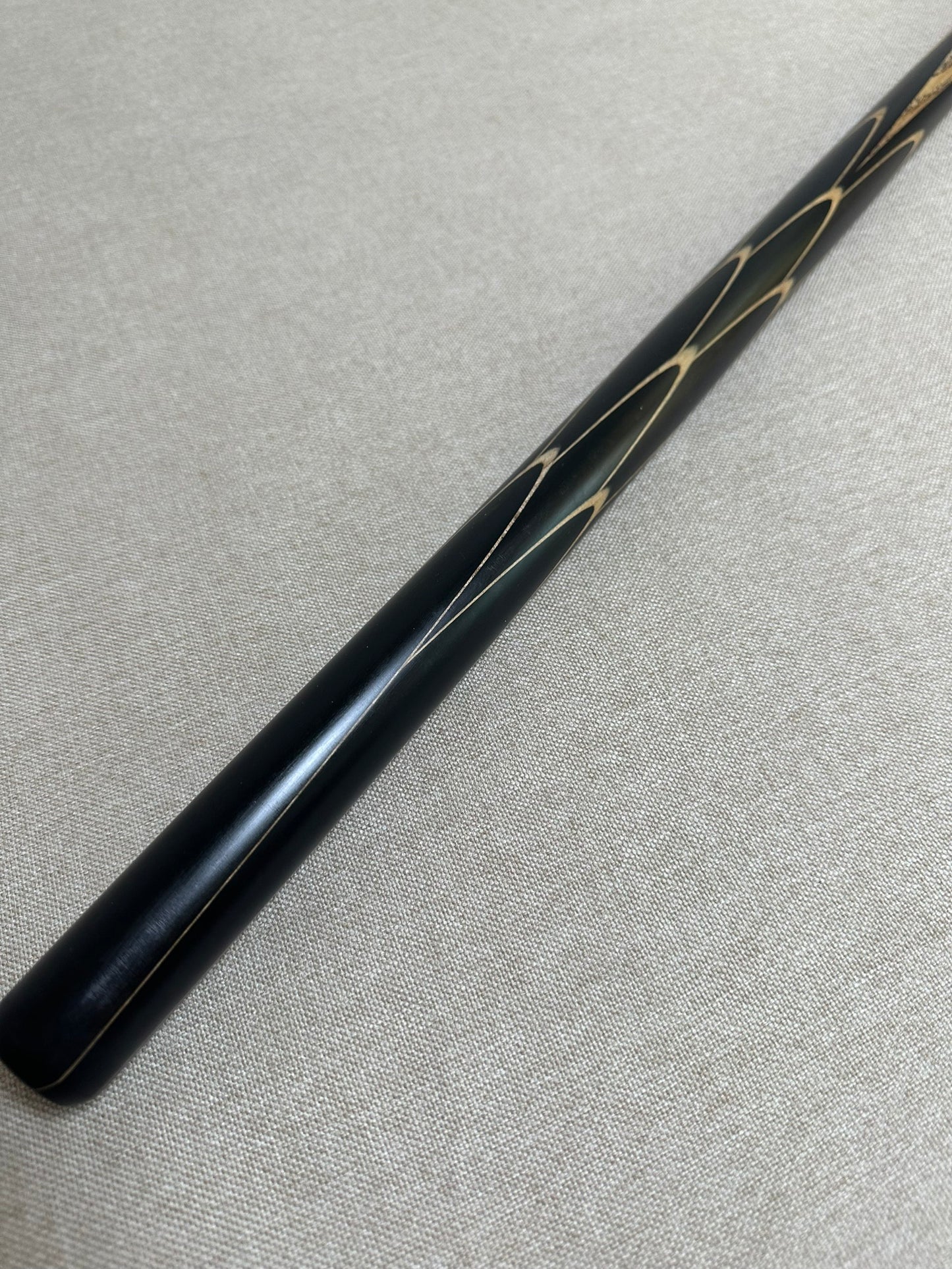 Handmade Pro One Piece Black Ebony Cue 10mm Tip