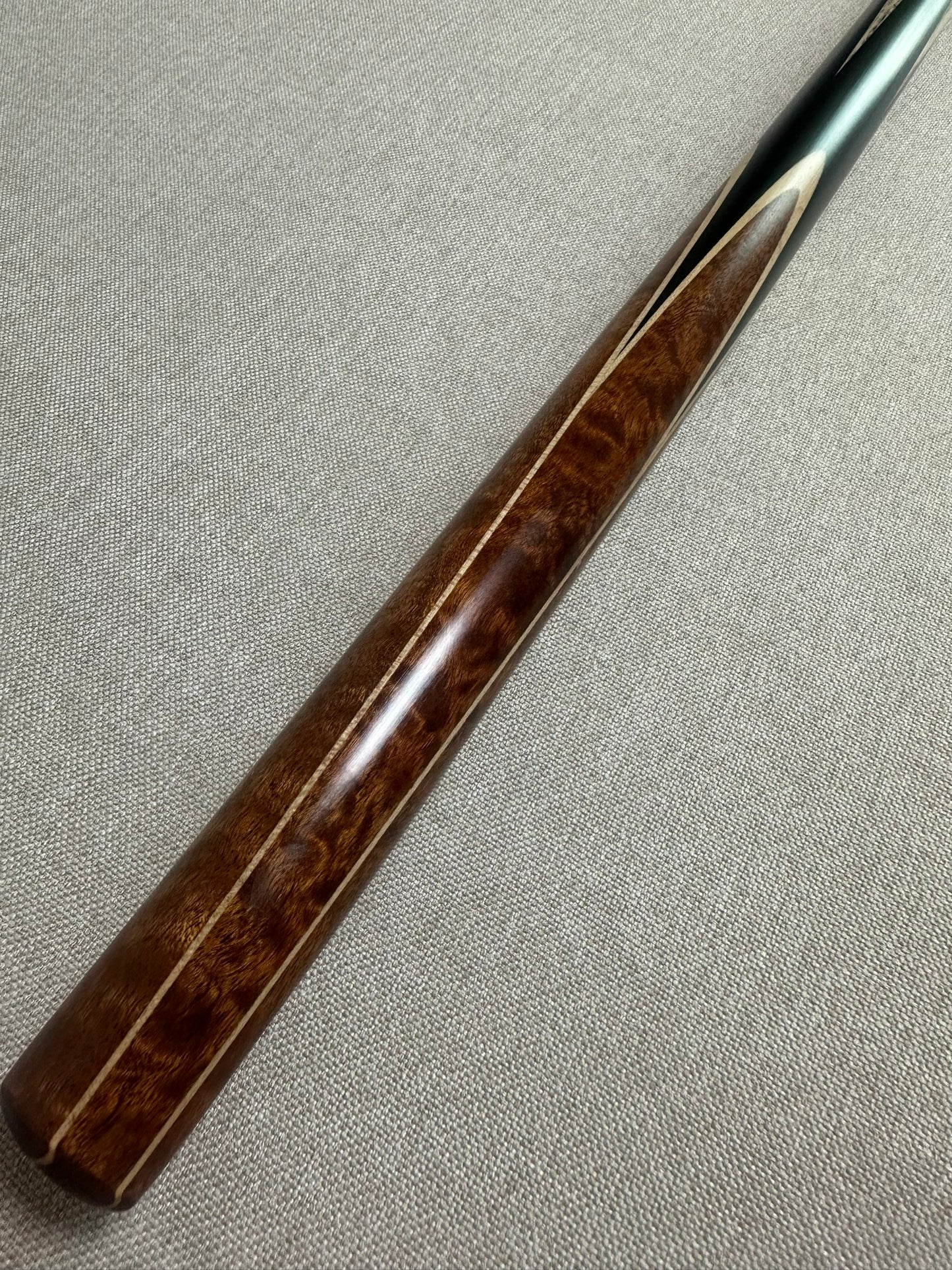 Handmade Pro One Piece Black Ebony Cue 10.4 mm Tip