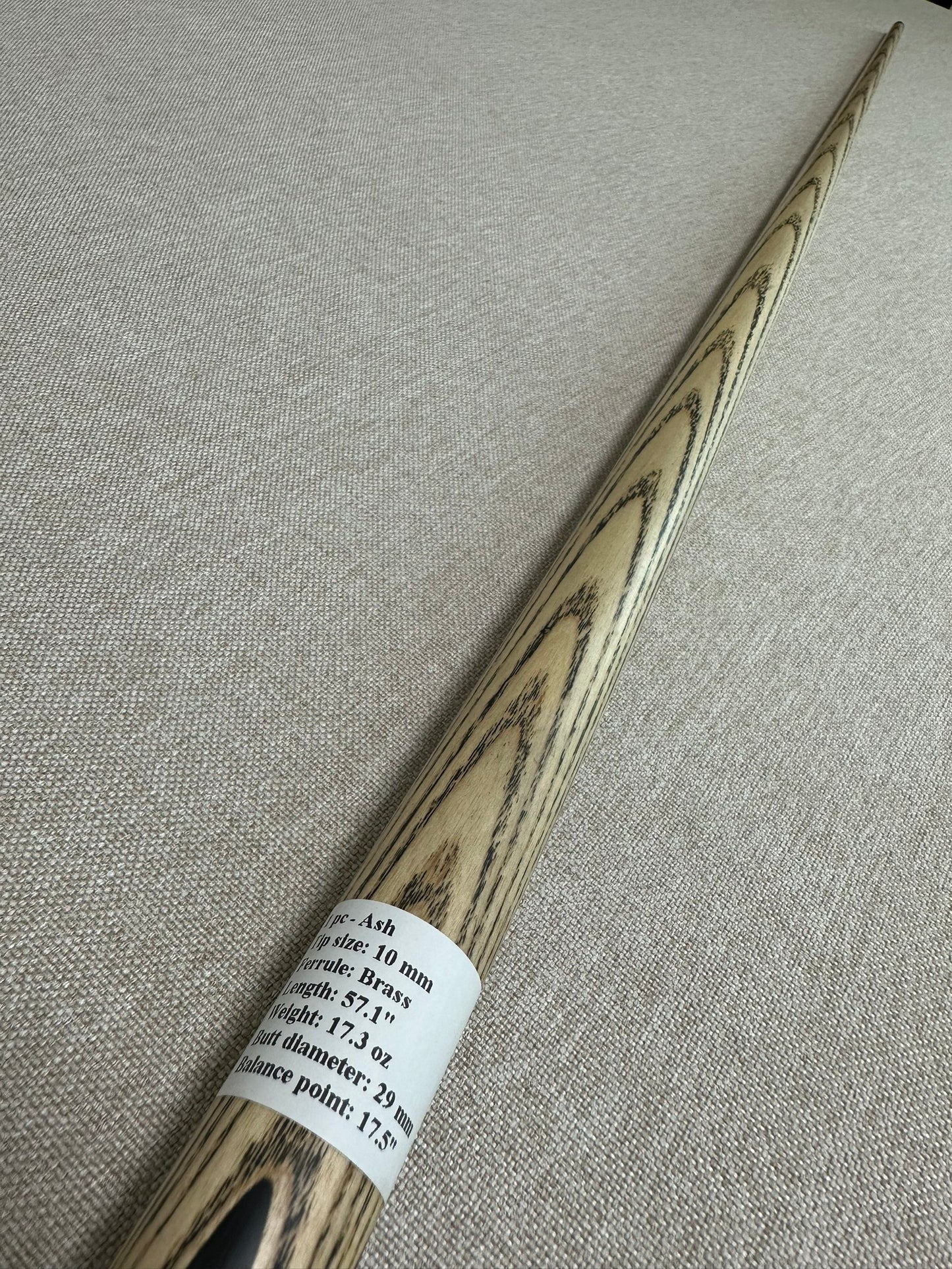 Handmade Pro One Piece Black Ebony Cue 10mm Tip
