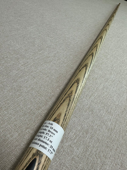 Handmade Pro One Piece Black Ebony Cue 10mm Tip