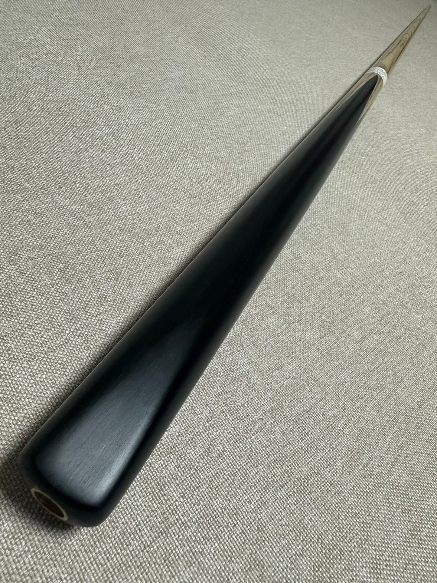 Handmade Pro One Piece Black Ebony Cue 9.25mm Tip
