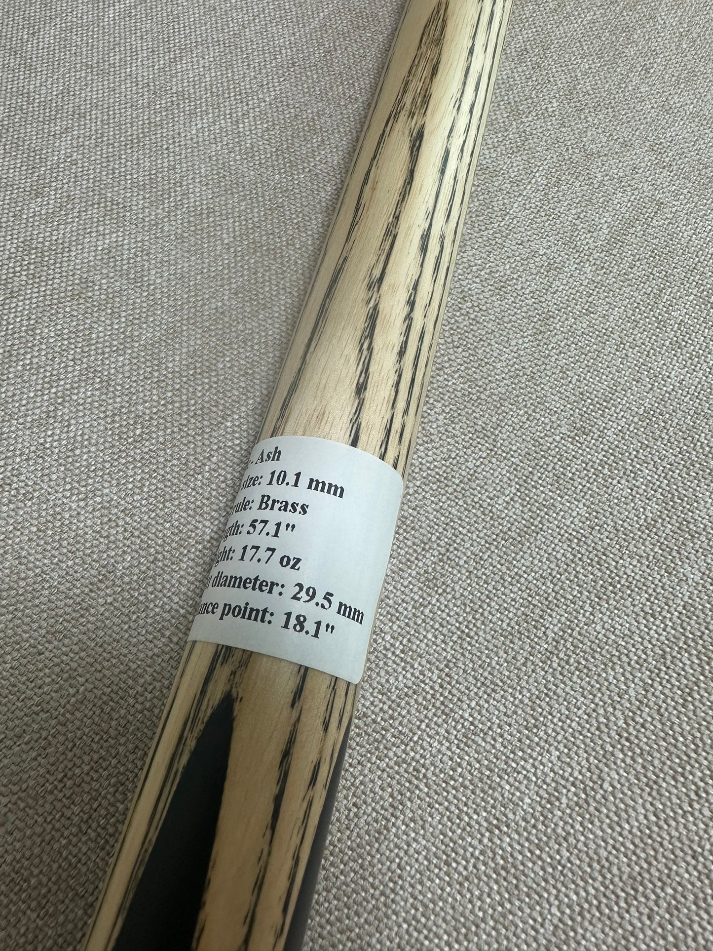 Handmade Pro One Piece Black Ebony Cue 10.1 mm Tip