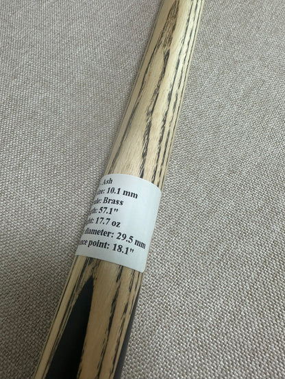 Handmade Pro One Piece Black Ebony Cue 10.1 mm Tip