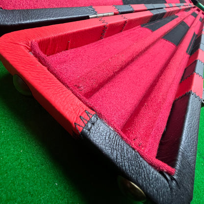 ONE PIECE WIDE BILLIARDS POOL SNOOKER CUE CASE GORGEOUS LOOK WITH 3 SLOTS J6101-2