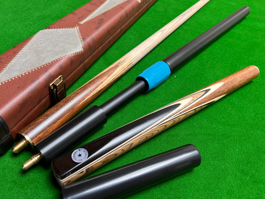 Star handmade 3/4 snooker cue set with case & extensions wd23