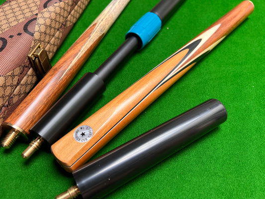 Star handmade 3/4 snooker cue set with case & extensions wd20