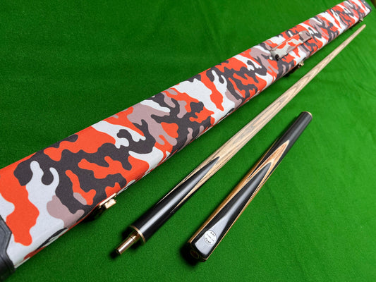 Pre Owned Ray Dean 3/4 Jointed Ebony Handmade snooker / English pool cue set 9.0mm tip