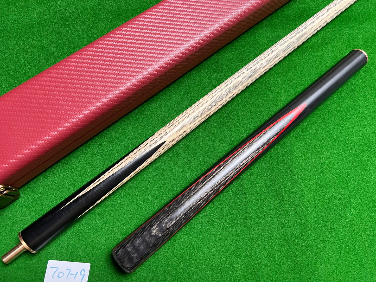 Pre Owned 3/4 Jointed Ebony Handmade snooker / English pool cue set 8.5mm tip