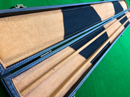 3/4 Wide Snooker Pool Cue Case with Plastic Ends 3 Slots M6016
