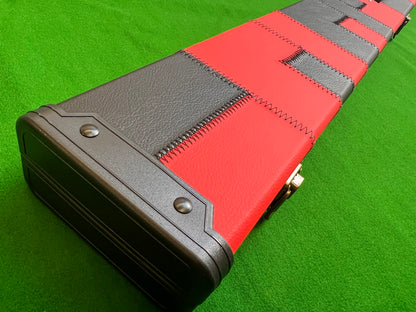 Deluxe 3/4 Wide PATCH Snooker Pool Cue Case with Plastic Ends 3 Slots M6015-1