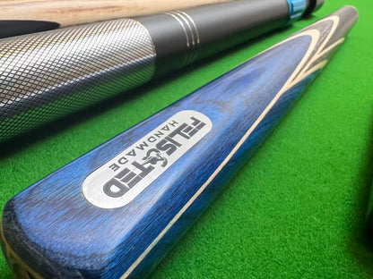 58“ FELIS N TED HANDMADE EBONY 3/4 JOINTED SNOOKER CUE COMPLETE SET WITH CASE AND TELESCOPIC EXTENSION