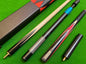 58“ FELIS N TED HANDMADE EBONY 3/4 JOINTED SNOOKER CUE COMPLETE SET WITH CASE AND TELESCOPIC EXTENSION