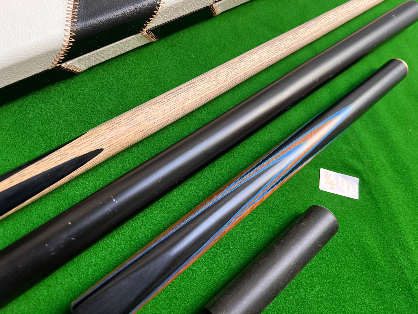 Pre Owned 3/4 Jointed Handmade snooker cue set