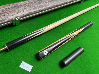 Pre Owned 3/4 Jointed Handmade English Pool cue set 8.5mm tip + Halo Style Case