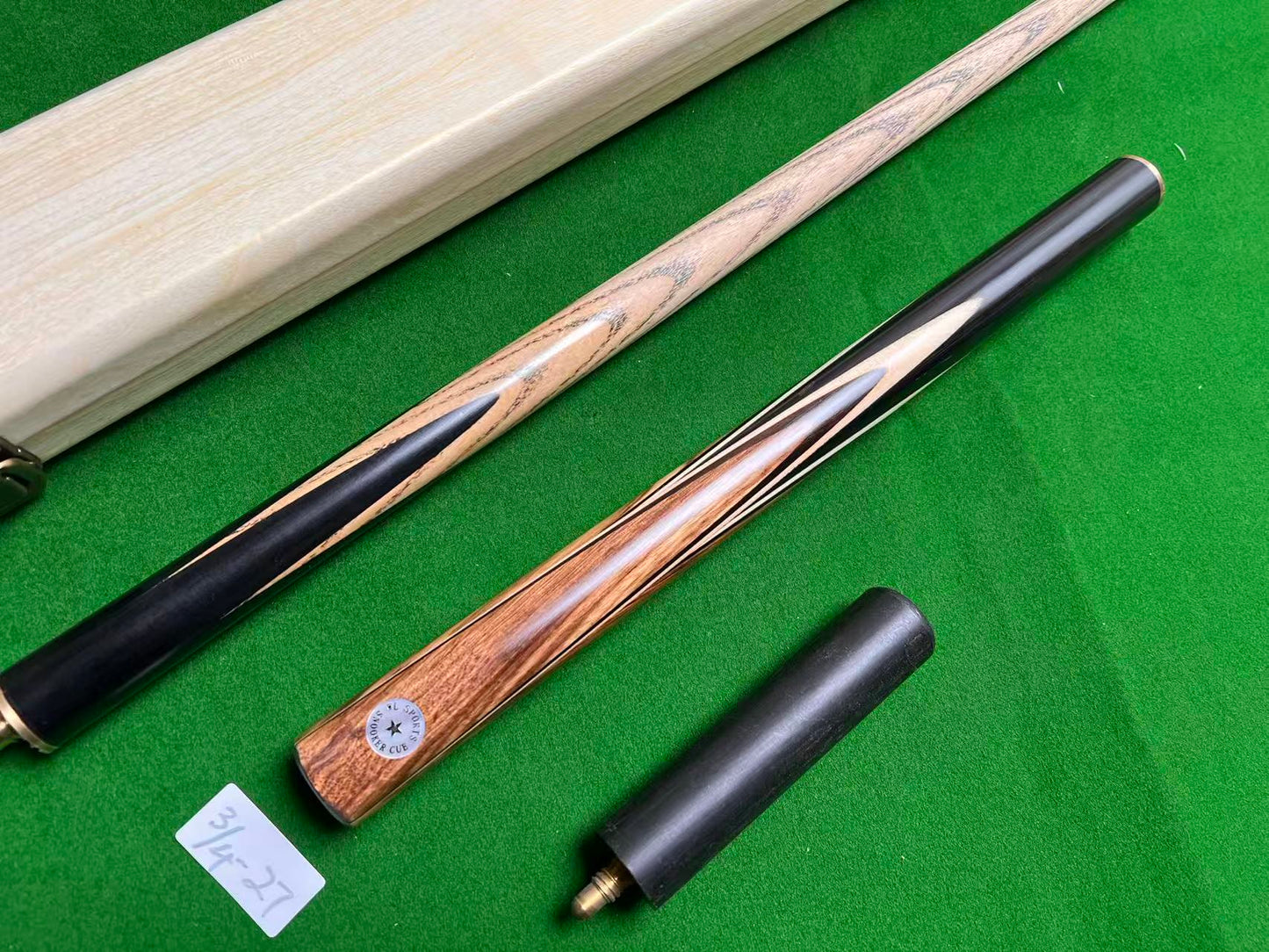Pre Owned 3/4 Jointed Handmade English Pool cue set 8.5mm tip